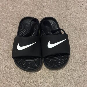 Nike Kids Black Slide Sandals